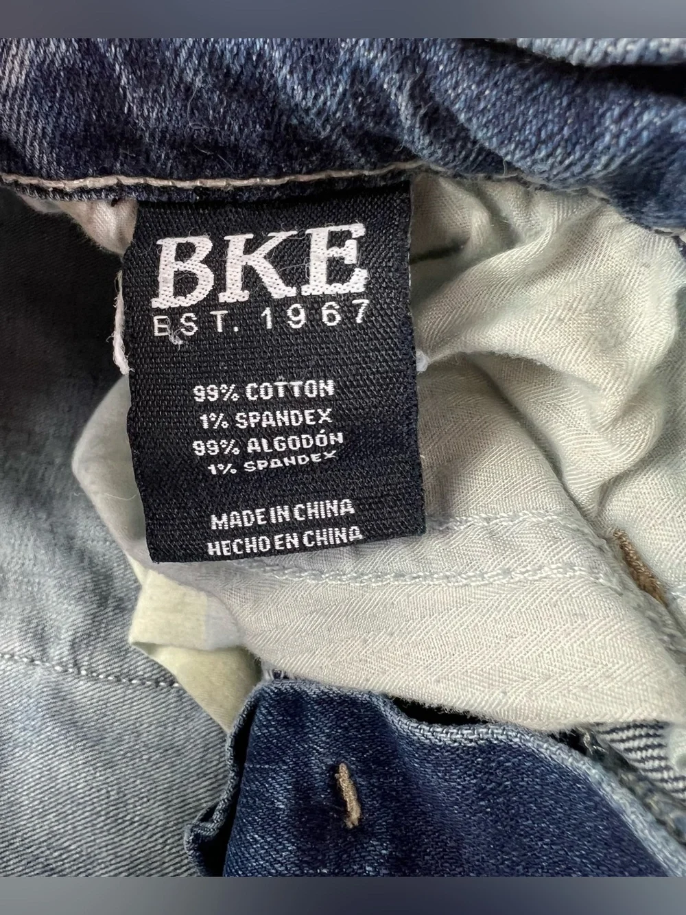 BKE Men Jeans 32x30 Straight Blue Denim